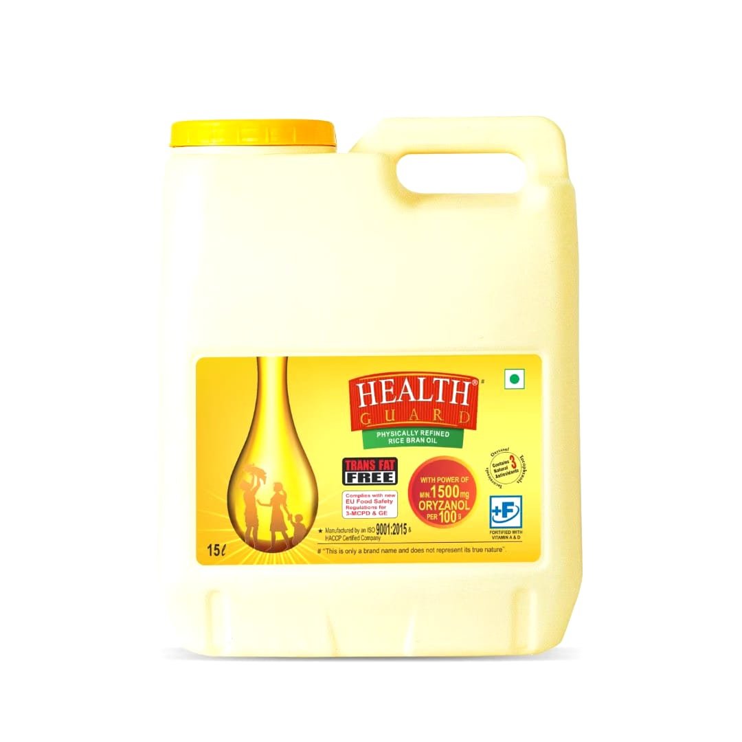 Health Guard Rice Bran Oil, 15 ltr  